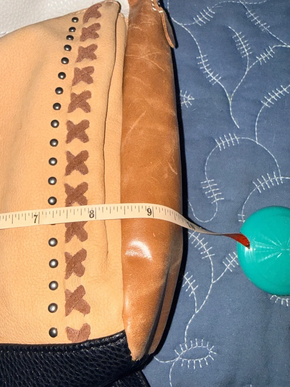 The Sak Tan & Black Leather Mini Backpack Tote